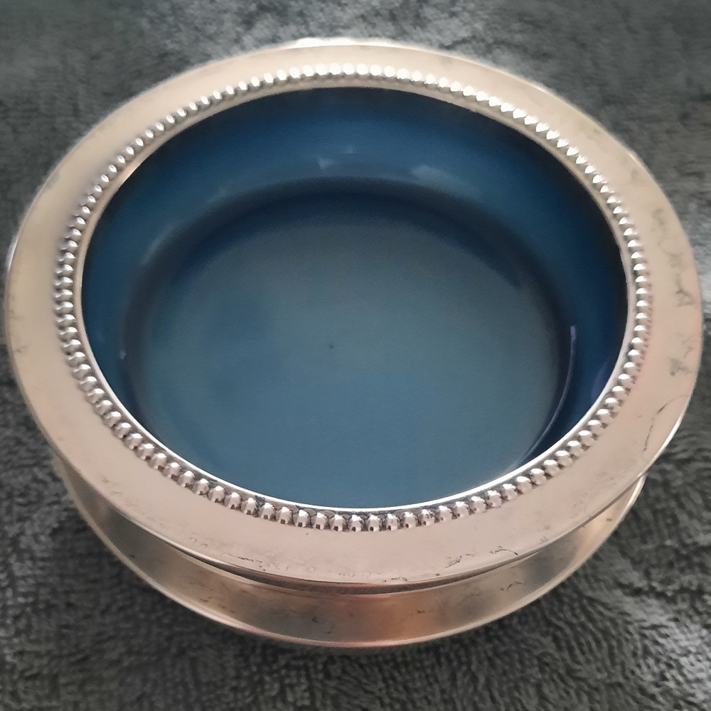 2 Vintage Collectible W&S Blackinton Silver plate Trinket coaster ashtray